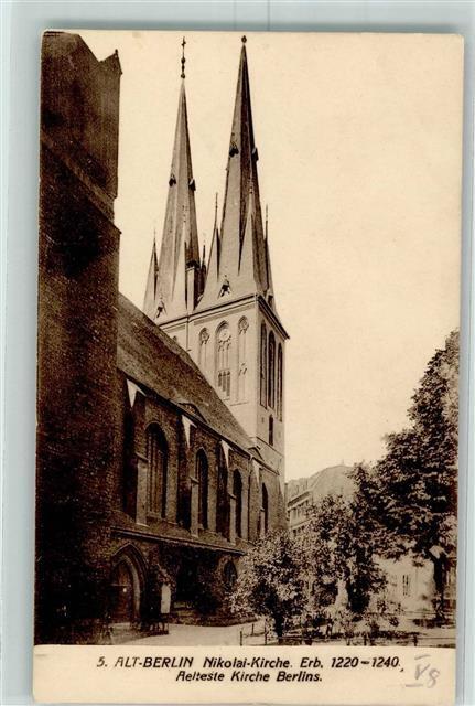Berlin – Nikolaikirche, Alt-Berlin series, circa 1900s — original card photograph